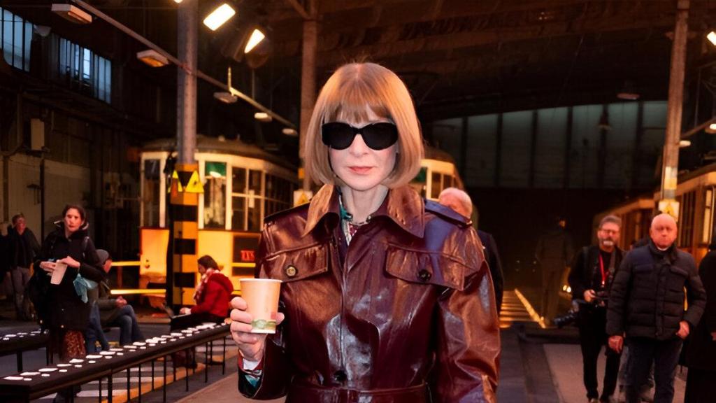 Anna Wintour en la Semana de la Moda de Milán.
