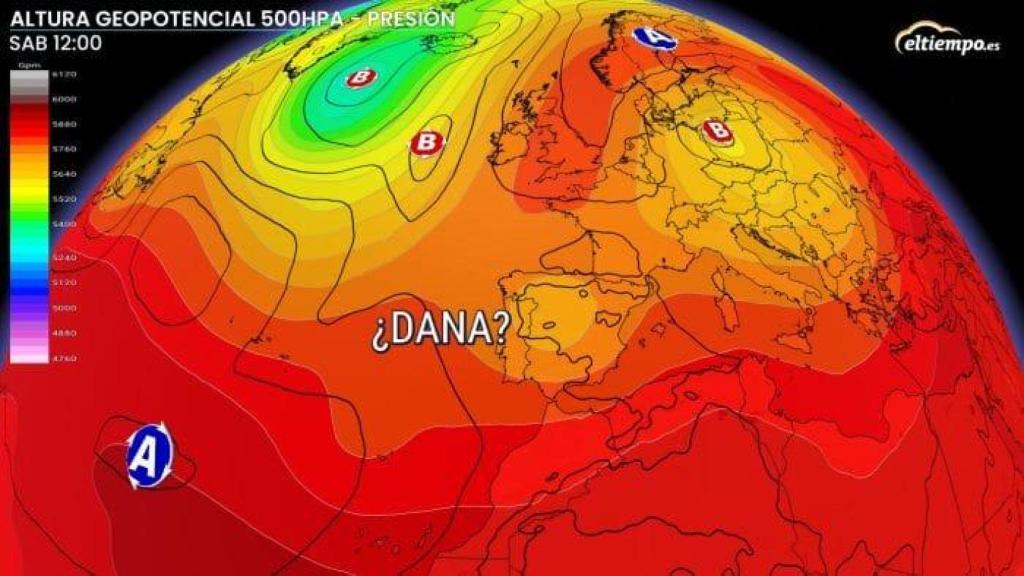 La nueva DANA cruzaría el noroeste peninsular el sábado