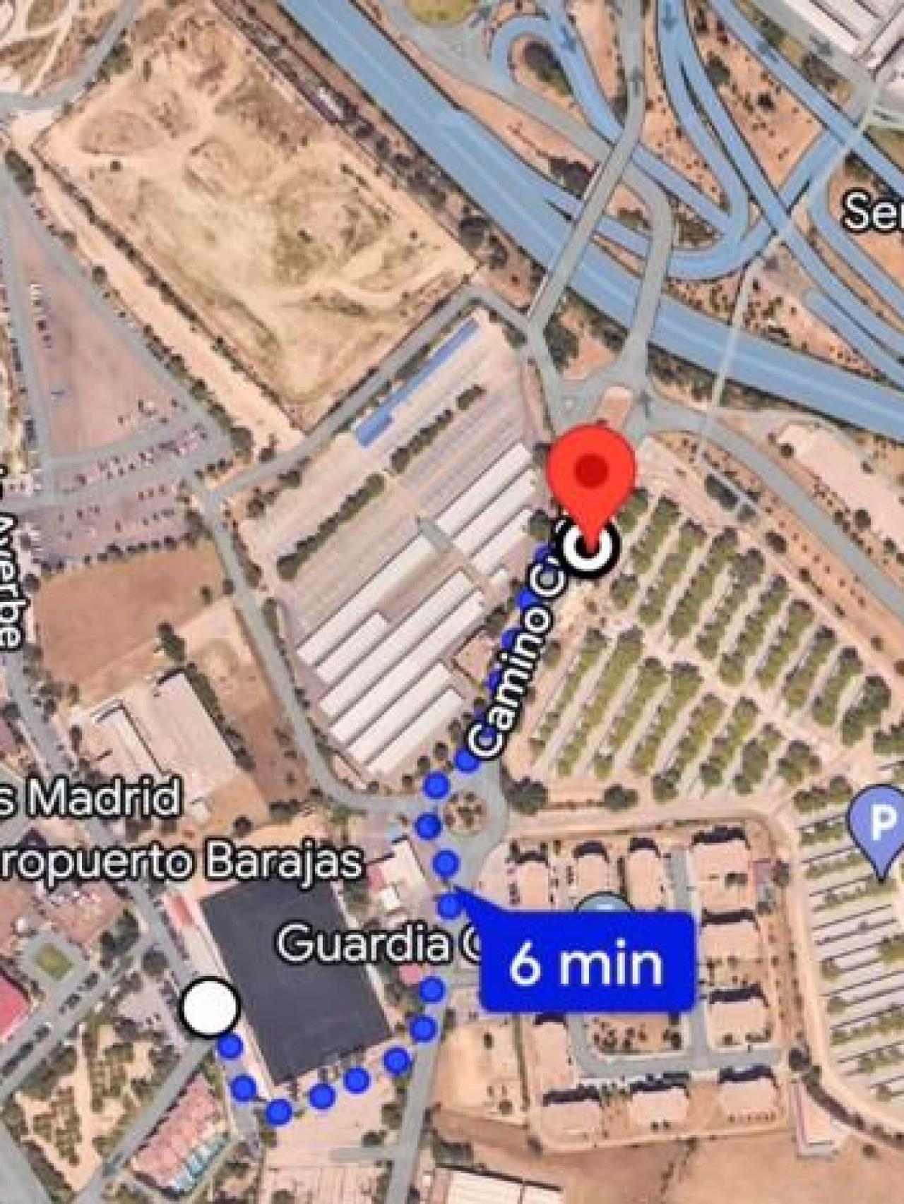 Imagen del mapa publicado por Kevin desde sus redes.