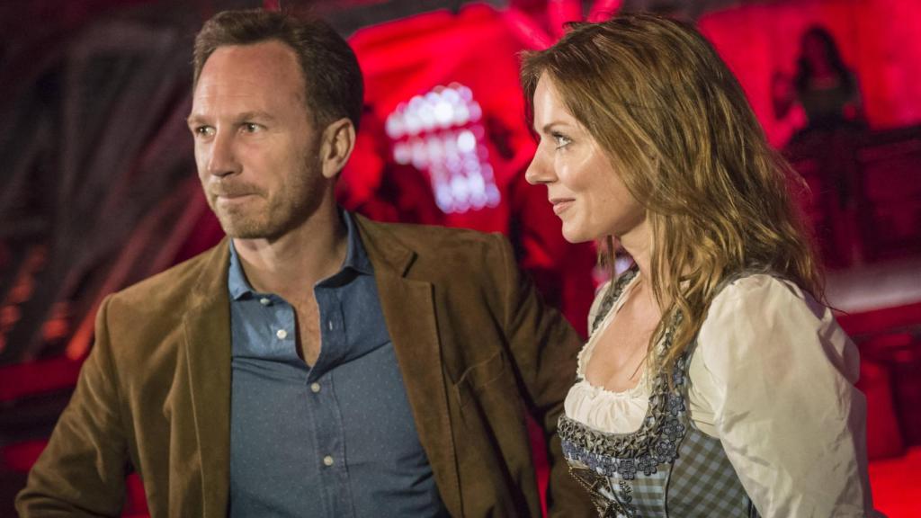 Christian Horner, junto a su esposa Geri Halliwell