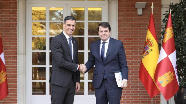 El presidente del Gobierno, Pedro Sánchez, y el presidente de la Junta, Alfonso Fernández Mañueco, en una reunión en la Moncloa en noviembre de 2024