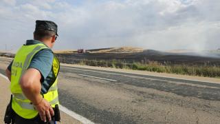 Uno de los dos incendios que arrasaron más de 50 hectáreas en la provincia de Valladolid