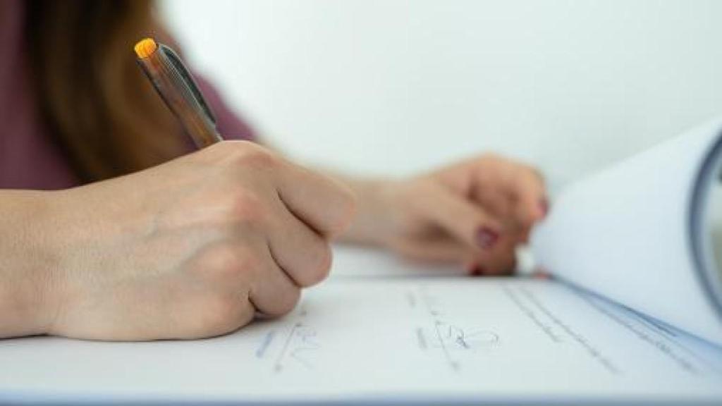 Imagen de un examen teórico.