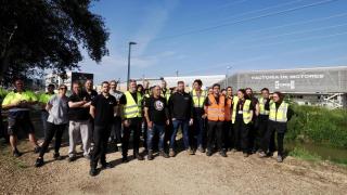 Última movilización de los sindicatos a las puertas de la factoría de Horse en Valladolid