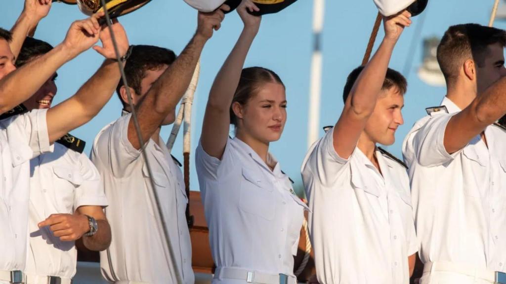 Imagen de la infanta Leonor a su llegada.
