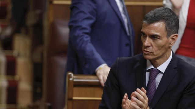 Pedro Sánchez este miércoles en el Congreso