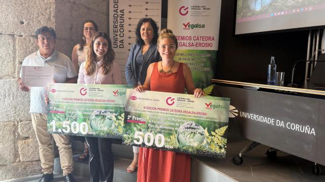 La cátedra Vegalsa-Eroski UDC premia a los mejores TFM de sostenibilidad gallegos.