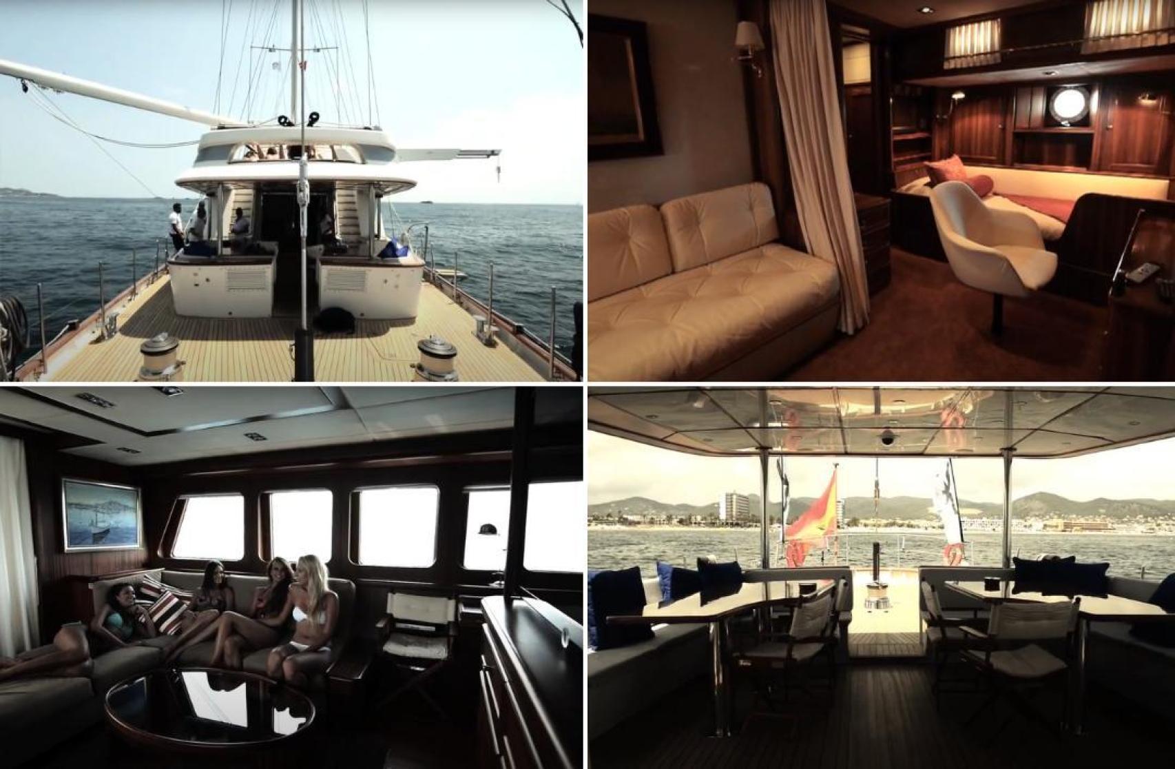 La embarcación S.Y Aiglón por dentro, en una imagen de 2013.