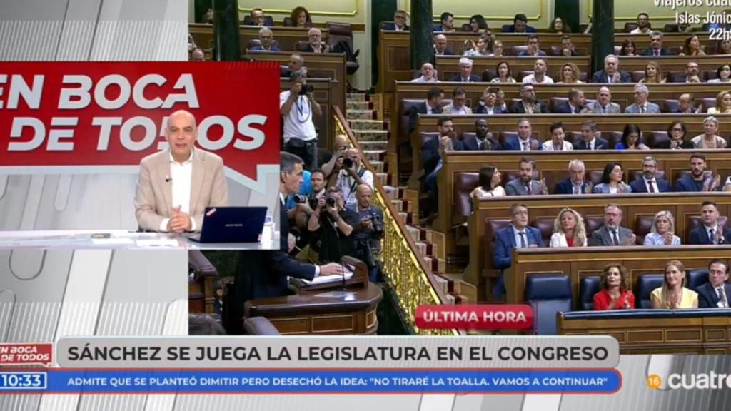 Nacho Abad durante el programa de hoy.