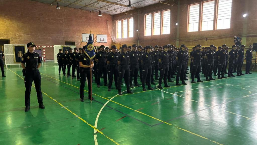 Los nuevos agentes de prácticas que entran este verano en Málaga.