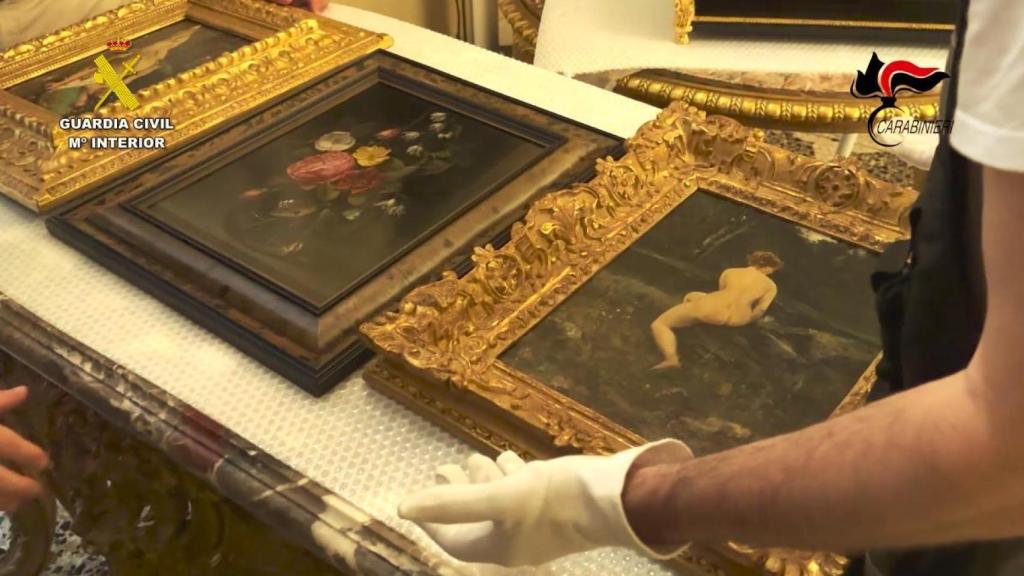 Detalle de otras de las obras incautadas por la sección de Patrimonio Histórico de la UCO de la Guardia Civil en colaboración con los Carabinieri italianos.