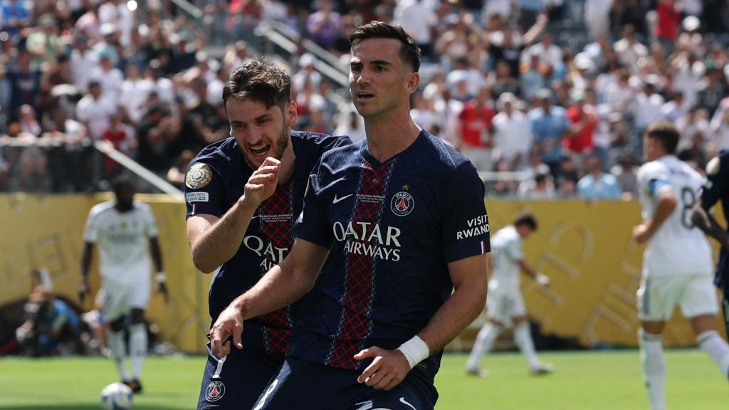 Fabián Ruiz celebra el primer gol marcado ante el Real Madrid.