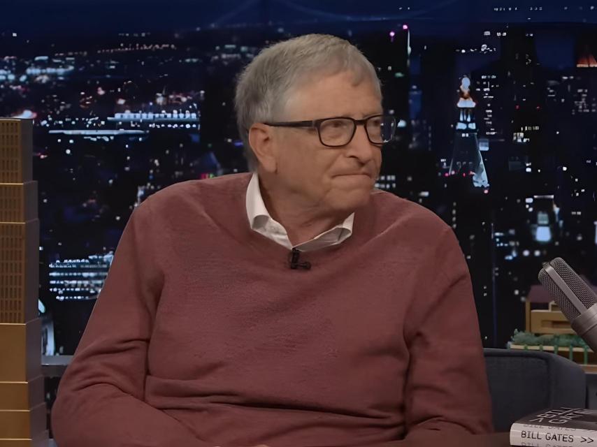 Bill Gates durante la entrevista en el programa de Jimmy Fallon.