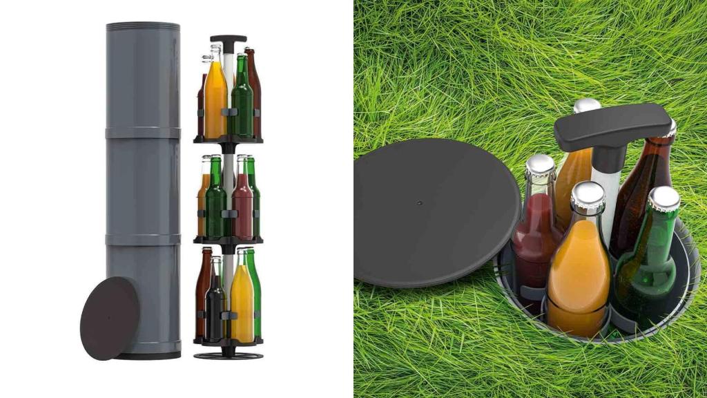 El refrigerador de botellas bajo tierra de Lidl.