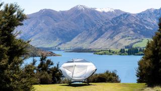 Tienda de campaña con forma de hamaca