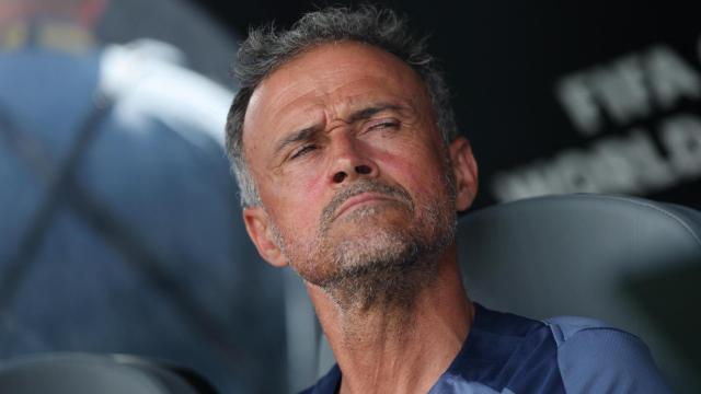Luis Enrique, en el banquillo del PSG