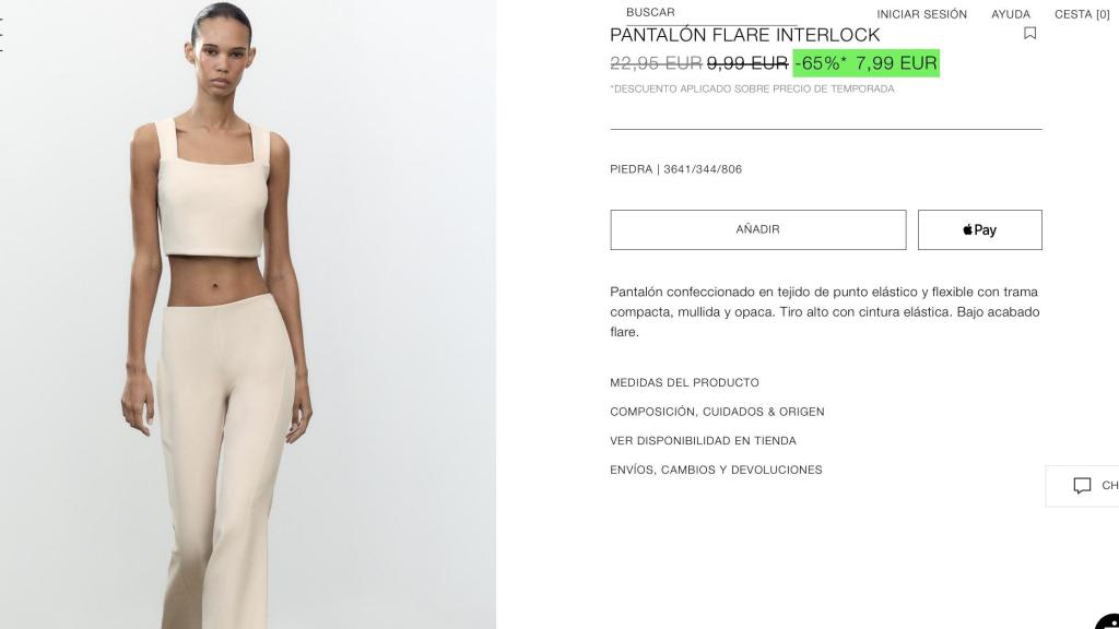 Pantalon flare. Ref. 3641/344/806