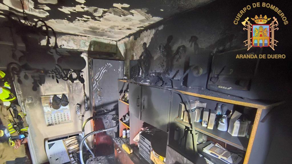 Un camión de Bomberos de Aranda de Duero