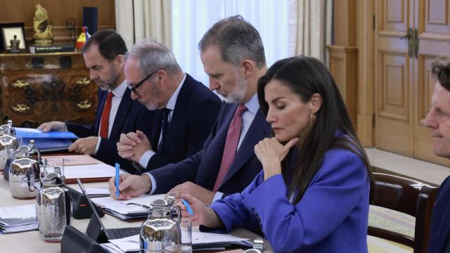 La reina Letizia, durante la reunión.