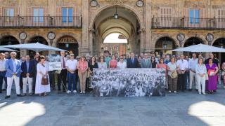 Homenaje en la Plaza Mayor por el 28º aniversario del asesinato de Miguel Ángel Blanco