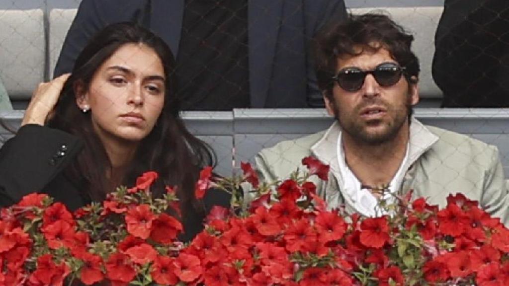 Lucía Rivera y su padre, Cayetano, en abril de 2025 en el Masters Series de Madrid.