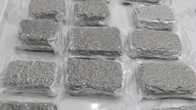 Los 24 kilos de marihuana incautados en Los Asperones.