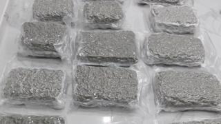 Los 24 kilos de marihuana incautados en Los Asperones.