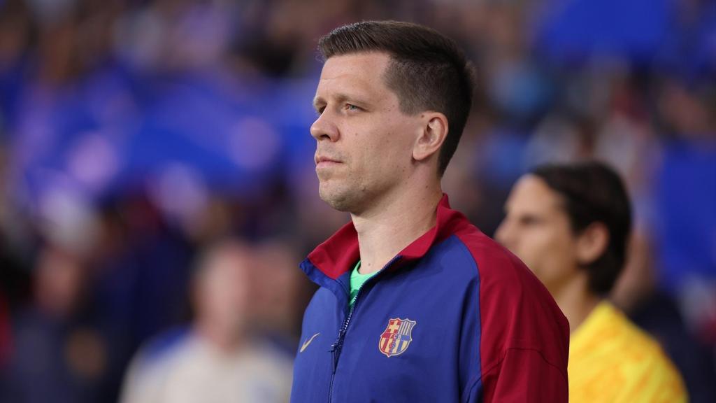 Szczesny, antes de un partido con el FC Barcelona