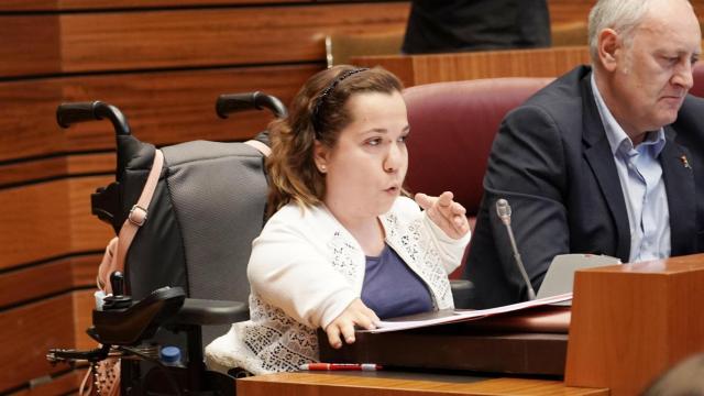 La procuradora socialista Noelia de Frutos, en las Cortes.