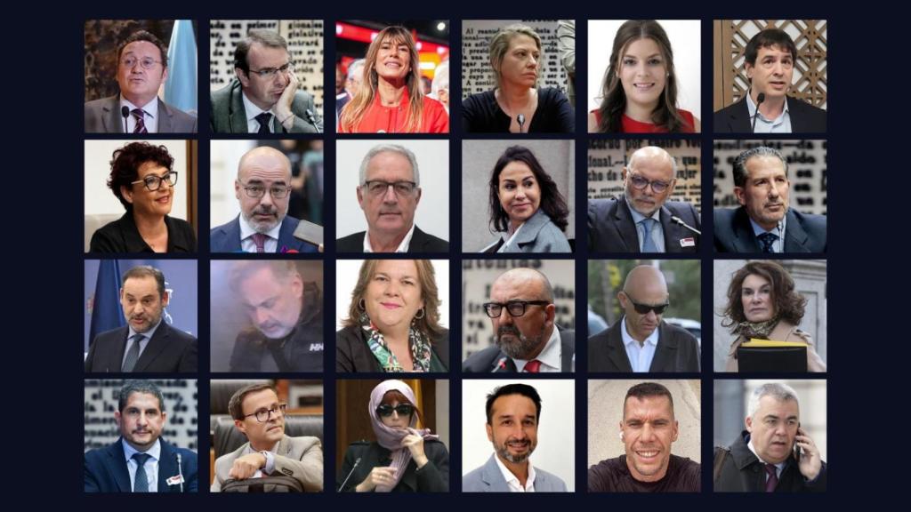 De Álvaro García Ortiz, a Begoña Gómez y Santos Cerdán, los 27 iinvestigados en las tramas que afectan al Gobierno.