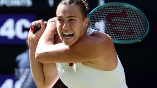 Sabalenka, en el partido ante Anisimova.