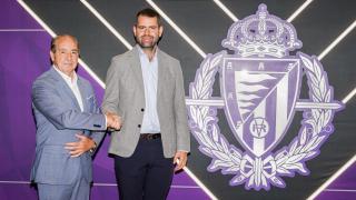 Gabriel Solares, copresidente del Real Valladolid, y Cipriano García, director general de Caja Rural de Zamora