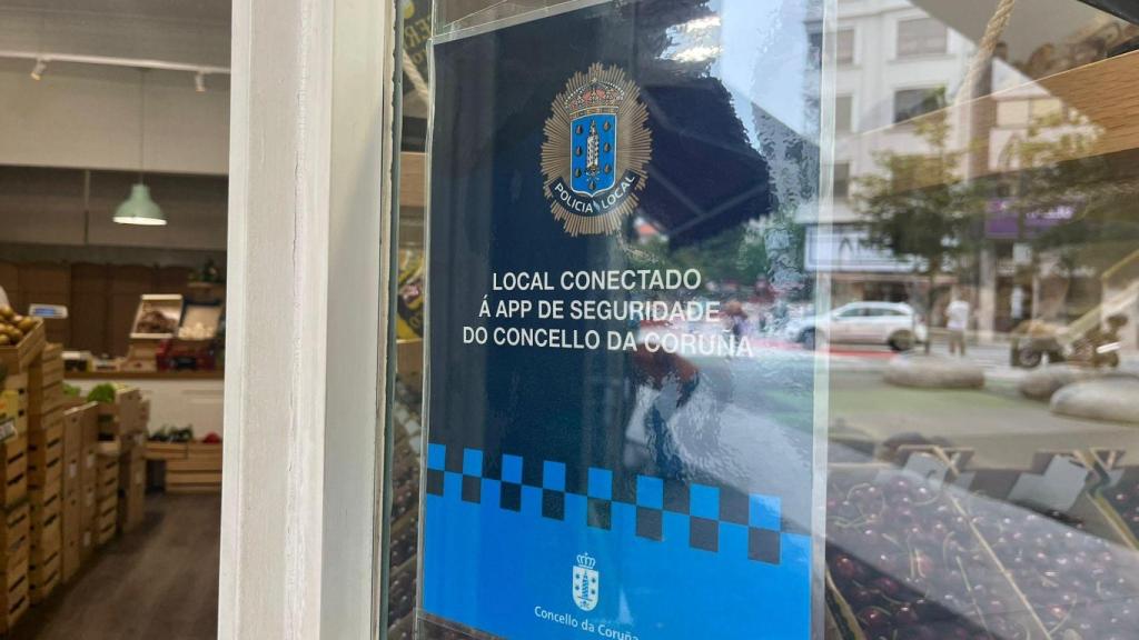 Cartel en un negocio de A Coruña.