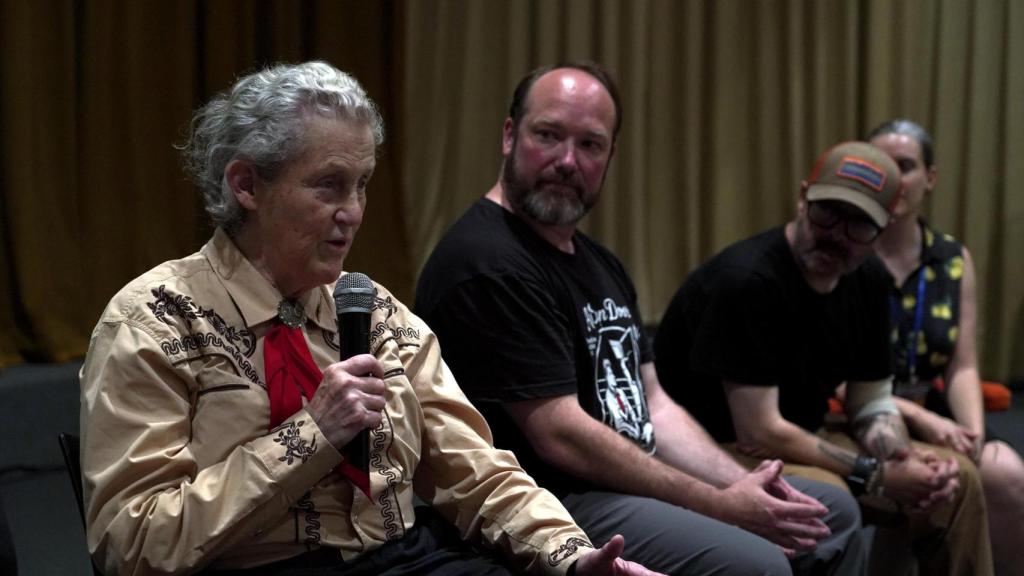 Temple Grandin tras la proyección de su documental.