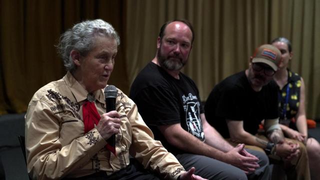Temple Grandin tras la proyección de su documental.