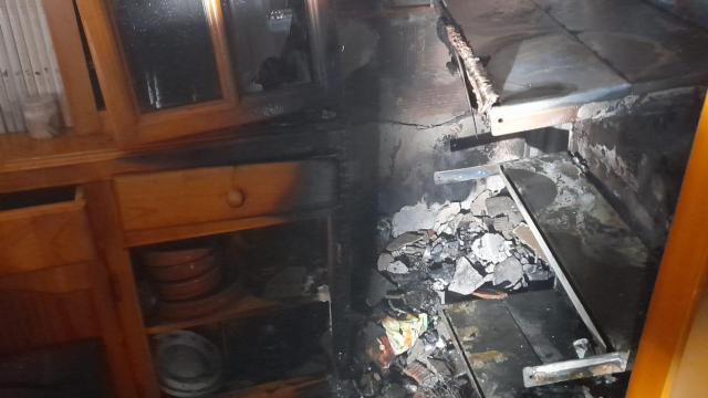 Estado de la zona incendiada.