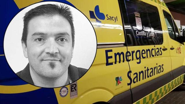 Miguel García, el concejal del PSOE fallecido en Ponferrada y una ambulancia de Sacyl