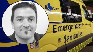 Miguel García, el concejal del PSOE fallecido en Ponferrada y una ambulancia de Sacyl
