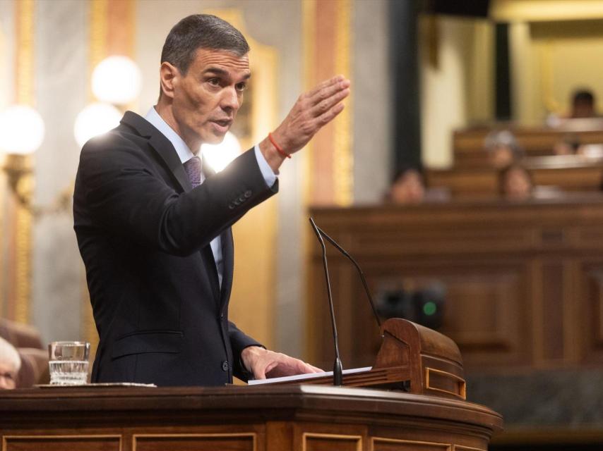 Pedro Sánchez en el Congreso de los Diputados.