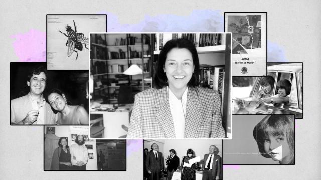 Estampas de la vida de la editora Beatriz de Moura. Diseño: Rubén Vique