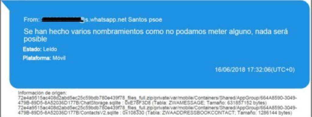 Mensaje de Cerdán a Koldo García.