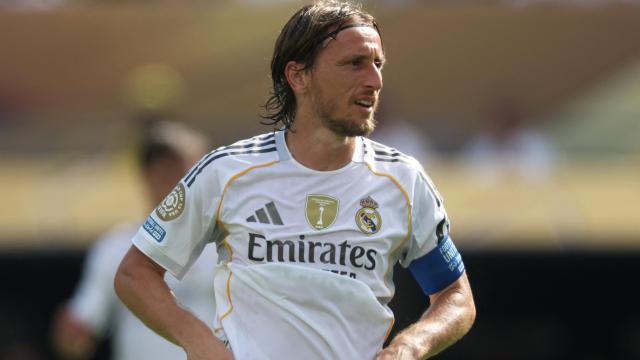 Luka Modric, en su último partido con la camiseta del Real Madrid.