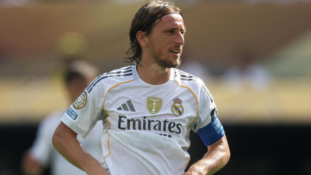 Luka Modric, en su último partido con la camiseta del Real Madrid.