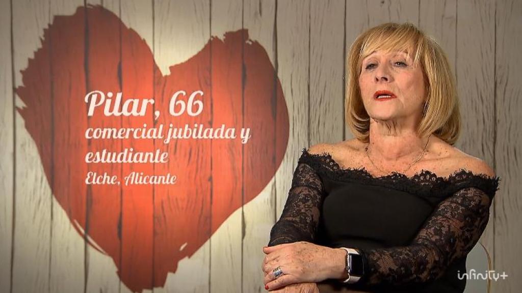 Pilar, 66 años, en 'First Dates'