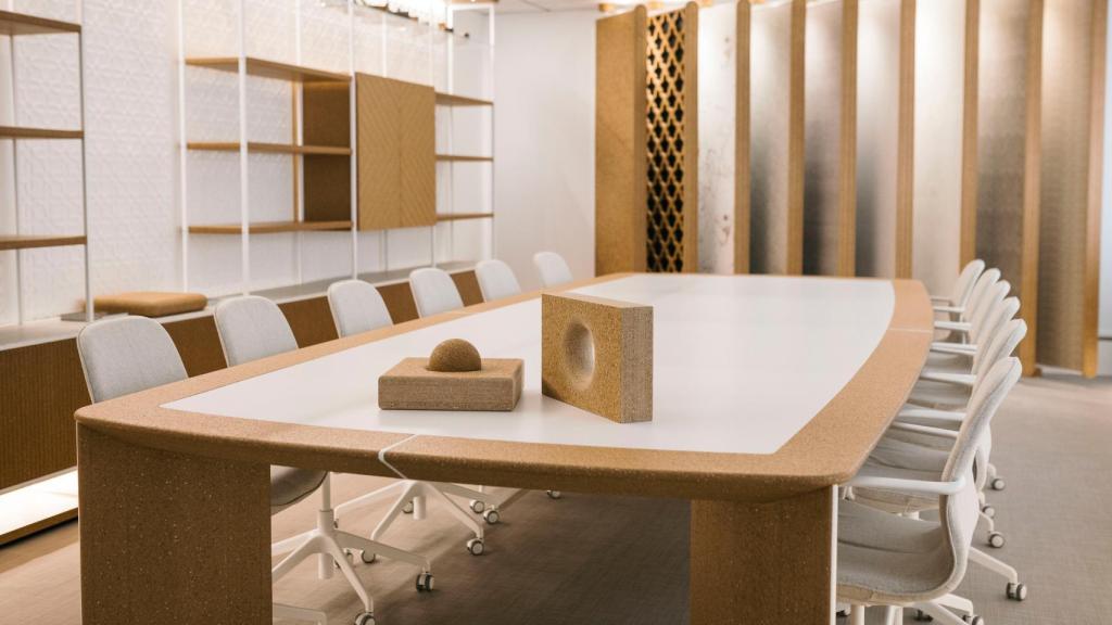 Muestras hechas con el material a base de cascarilla de arroz.