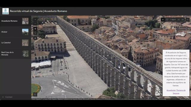 El acueducto de Segovia, en su versión dentro del gemelo digital.