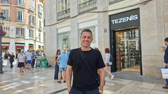Sebastián, turista en Málaga.