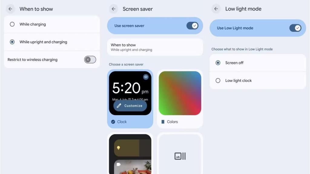 Ajustes de salvapantallas