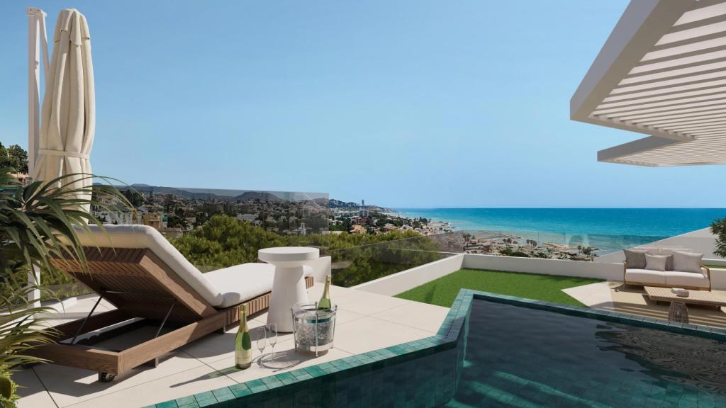 Vista desde una de las terrazas del nuevo proyecto residencial en la zona este.