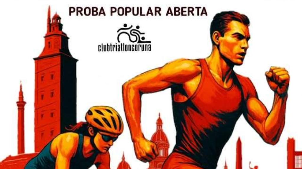 Cartel de la II edición del Triatlón Cidade da Coruña